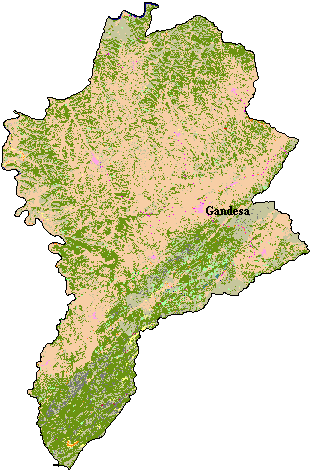 Mapa de Cobertes del S&ograve;l a la Terra Alta