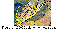 1:25000 color orthophotography (2.5 m de resolution)